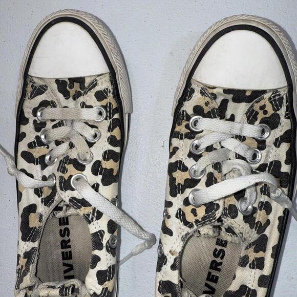 Converse All Star Shoreline Preppy Comfort Leopard Print Slip-On Shoes Sneakers - Picture 8 of 13